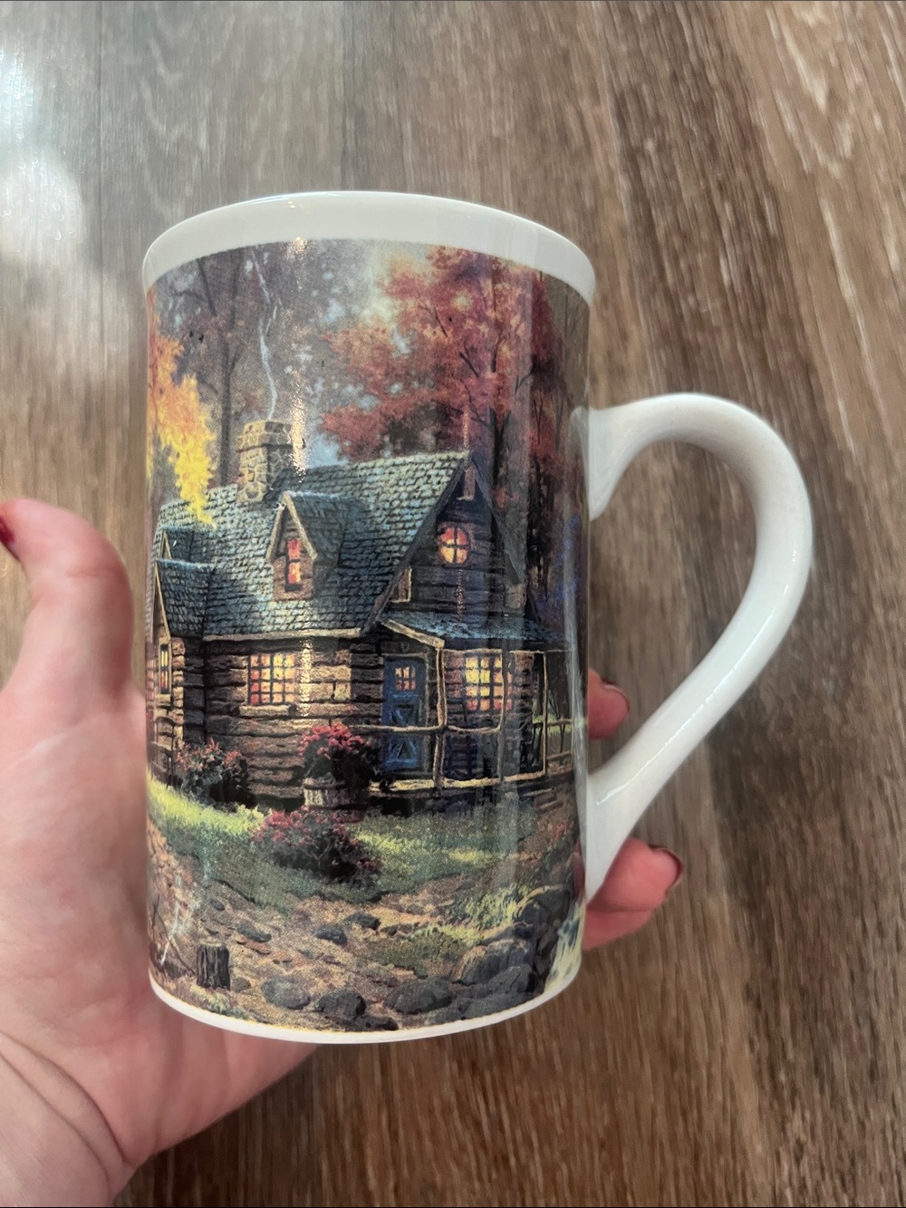 Thomas Kinkade Mountain Retreat mug